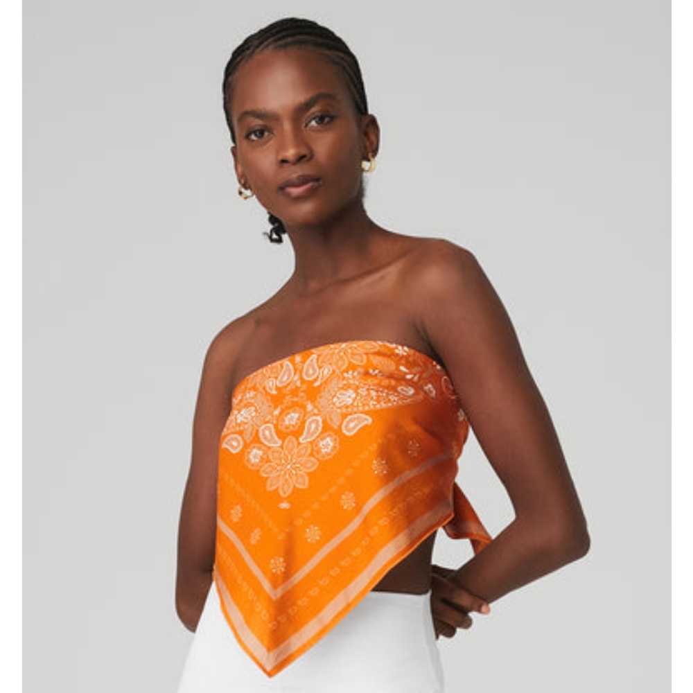 ALO Yoga Orange Bandana Top